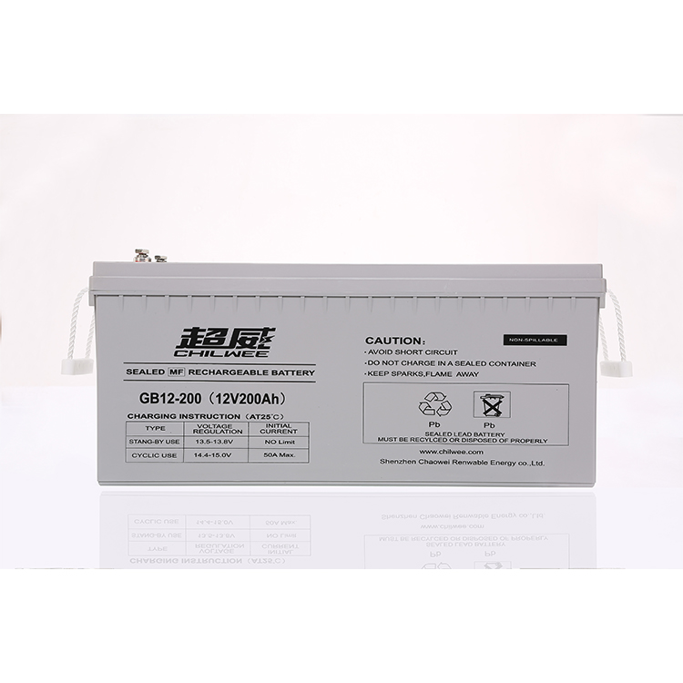 12V 200AH Endistriyèl UPS Enèji Depo Plon Asid Batri
